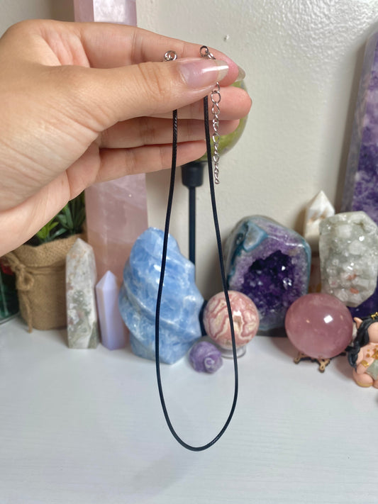 Black cord necklace